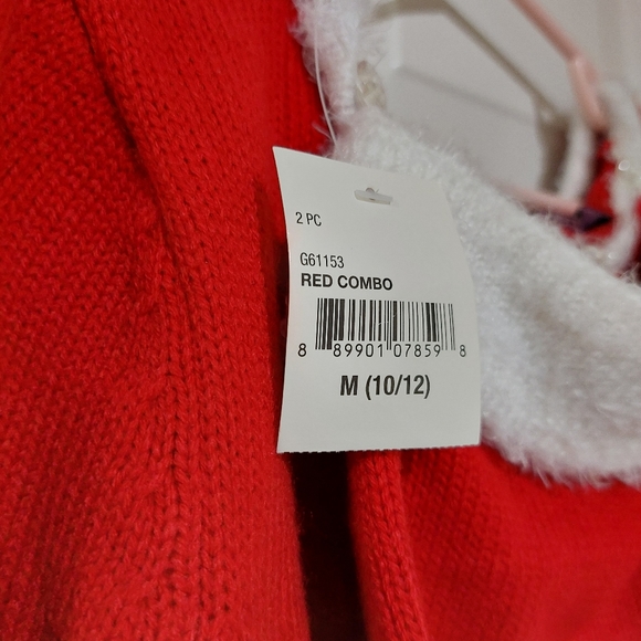 SANTA GIRLS 2 PIECE SWEATER DRESS / CAP NWT - Picture 13 of 13